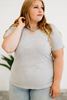 Picture of PLUS SIZE BLACK CRISSCROSS RIBBED KNIT TSHIRT